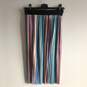 Multi striped midi skirt